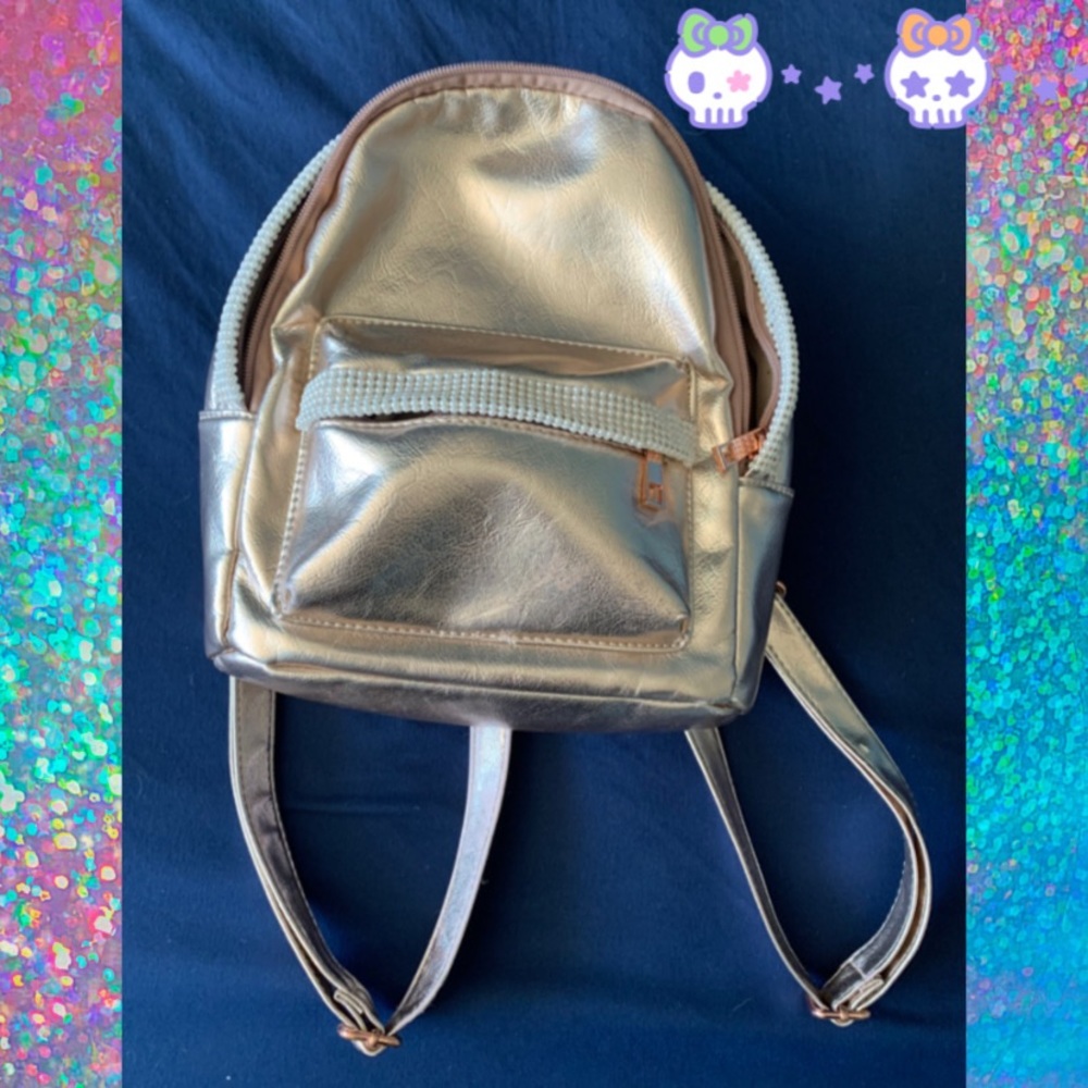 💀 Rose Gold Mini Backpack